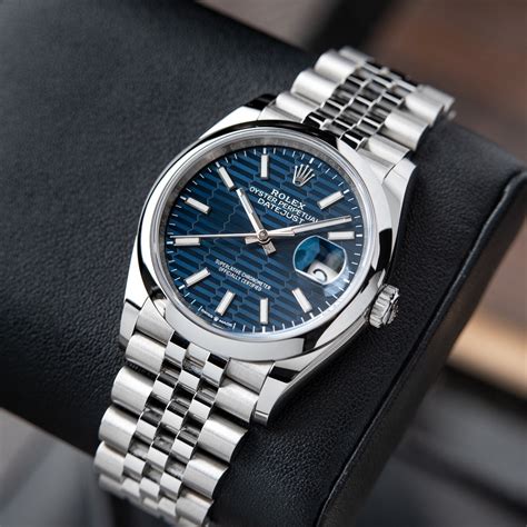 rolex datejust motif blue